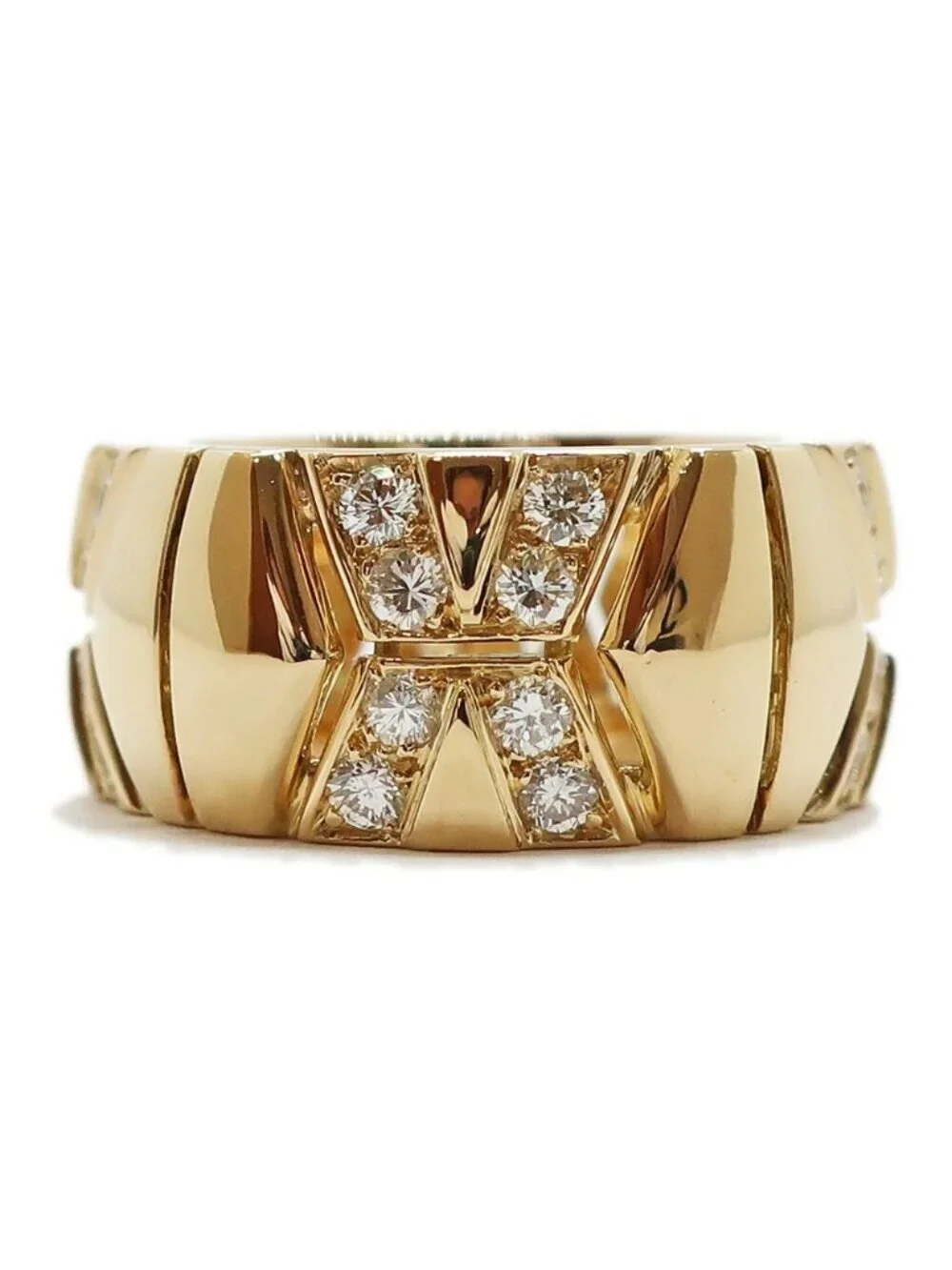 Cartier Ten Rivoli Ring Diamond Yellow Gold 18K 57